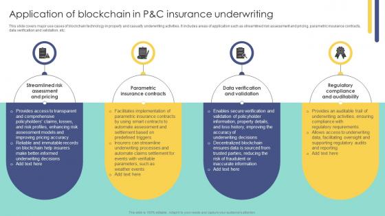 Application Of Blockchain In P And C Insurance Blockchain In Insurance Industry Exploring BCT SS