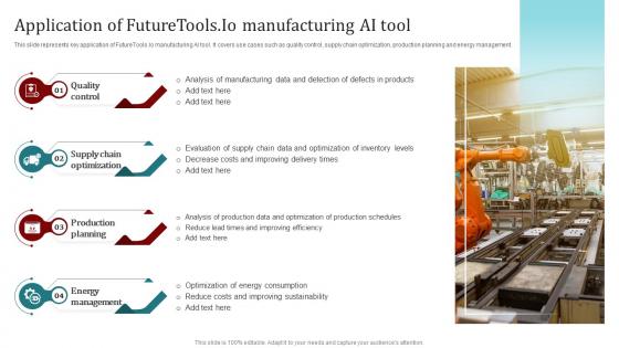Application Of Futuretools Io Manufacturing Ai Tool Popular Artificial Intelligence AI SS V