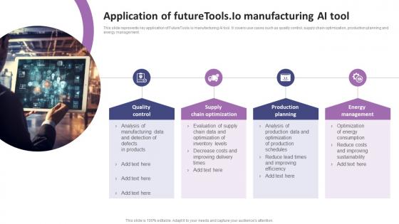 Application Of FuturetoolsIo Manufacturing AI Tool List Of AI Tools To Accelerate Business AI SS V