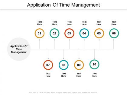 Application of time management ppt powerpoint presentation infographic template information cpb