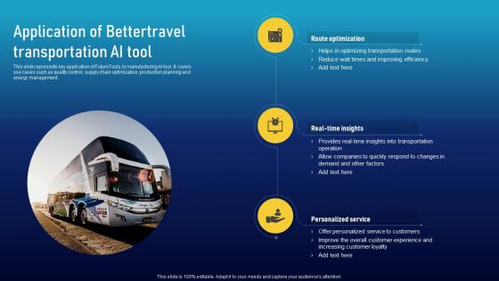 Application Of Transportation Must Have Ai Tools To Accelerate Your Business Success AI SS V