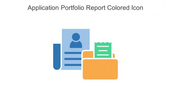 Application Portfolio Report Colored Icon In Powerpoint Pptx Png And Editable Eps Format