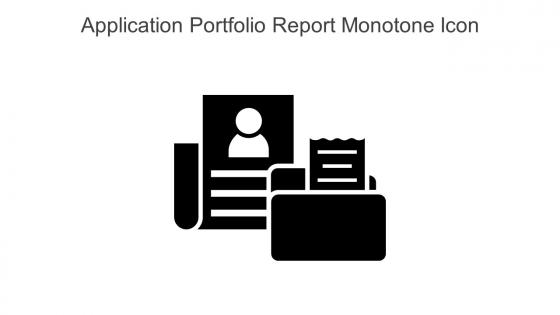 Application Portfolio Report Monotone Icon In Powerpoint Pptx Png And Editable Eps Format
