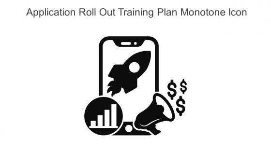 Application Roll Out Training Plan Monotone Icon In Powerpoint Pptx Png And Editable Eps Format