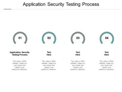 Application security testing process ppt powerpoint presentation model picture cpb