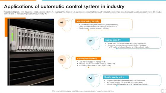 Applications Of Automatic Control System In Industry