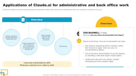 Applications Of Claude Ai For Administrative And Back Office Work Claude Ai A More Powerful Ai SS V