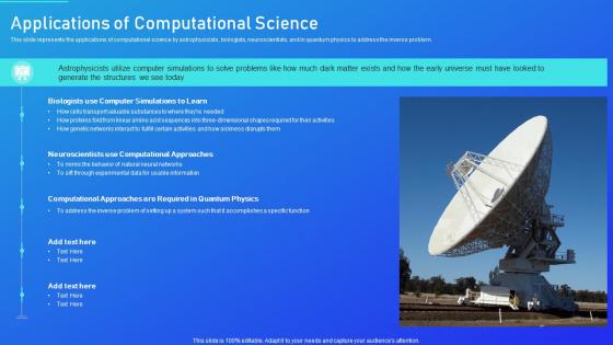 Applications Of Computational Science Scientific Computation Ppt Slides Templates