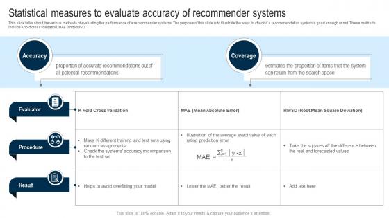 Applications Of Filtering Techniques Statistical Measures To Evaluate Accuracy Of Recommender