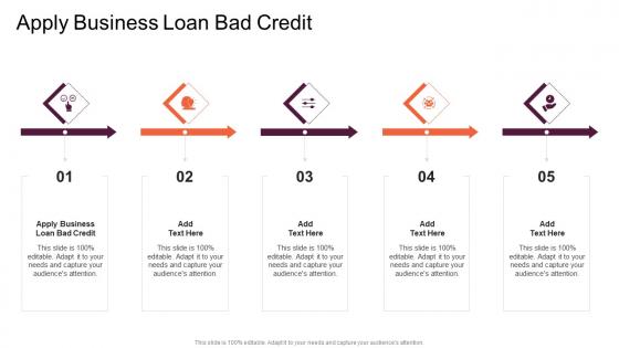 Apply Business Loan Bad Credit In Powerpoint And Google Slides Cpb