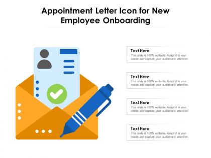 Appointment letter icon for new employee onboarding