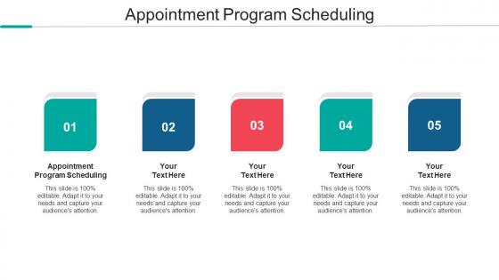 Appointment Program Scheduling Ppt Powerpoint Presentation Styles Gallery Cpb