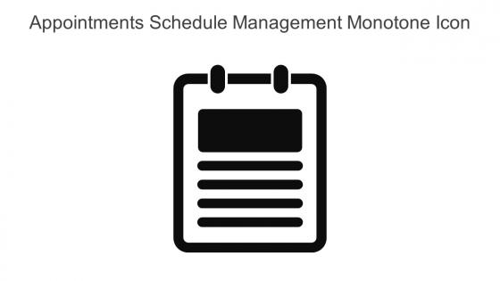 Appointments Schedule Management Monotone Icon In Powerpoint Pptx Png And Editable Eps Format