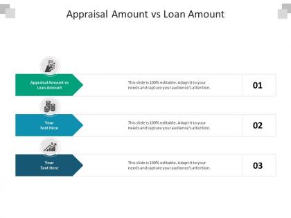 Appraisal amount vs loan amount ppt powerpoint presentation infographics layout ideas cpb