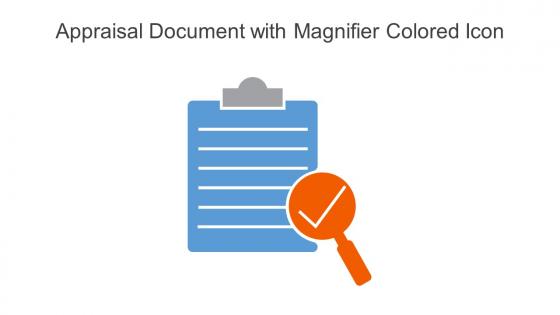 Appraisal Document With Magnifier Colored Icon In Powerpoint Pptx Png And Editable Eps Format