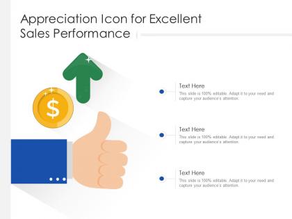 Appreciation icon for excellent sales performance