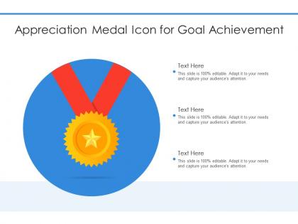 Appreciation medal icon for goal achievement
