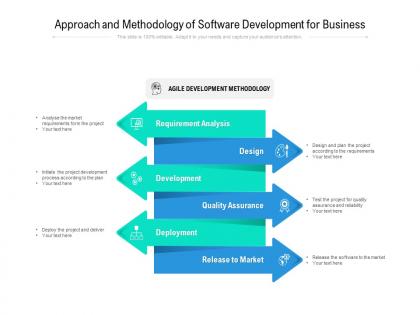 Approach and methodology of software development for business