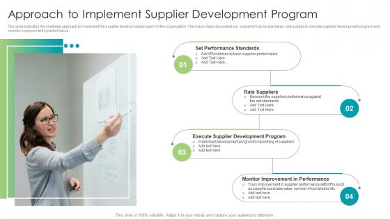 Approach To Implement Supplier Development Program Strategic Approach For Supplier Upskilling