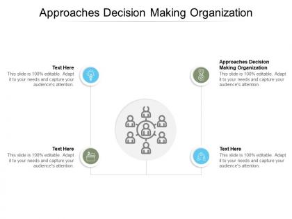 Approaches decision making organization ppt powerpoint presentation professional cpb