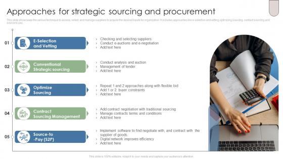 Approaches For Strategic Sourcing And Procurement