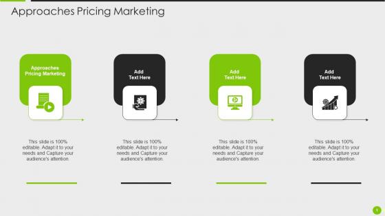 Approaches Pricing Marketing Ppt Powerpoint Presentation Inspiration Design Templates Cpb