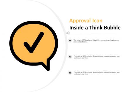 Approval icon inside a think bubble