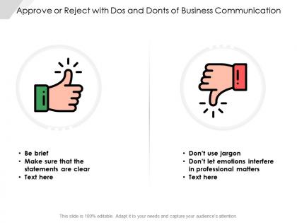 Approve or reject with dos and donts of business communication