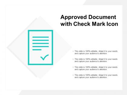 Approved document with check mark icon