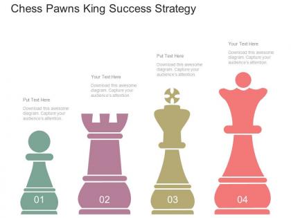 Apt chess pawns king success strategy flat powerpoint design