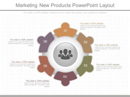 Apt marketing new products powerpoint layout