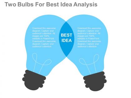 Apt two bulbs for best idea analysis flat powerpoint design