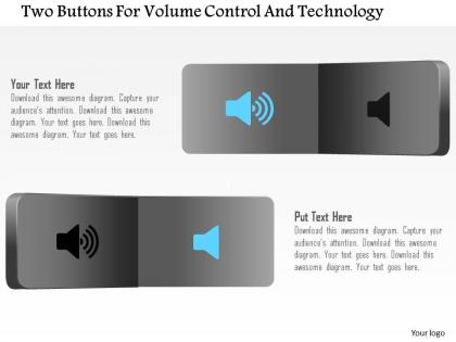 Aq two buttons for volume control and technology powerpoint template