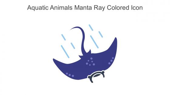 Aquatic Animals Manta Ray Colored Icon In Powerpoint Pptx Png And Editable Eps Format