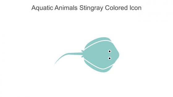 Aquatic Animals Stingray Colored Icon In Powerpoint Pptx Png And Editable Eps Format