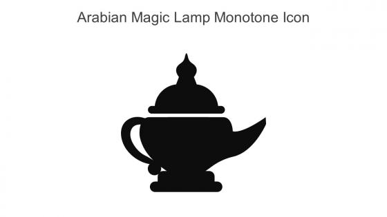 Arabian Magic Lamp Monotone Icon In Powerpoint Pptx Png And Editable Eps Format