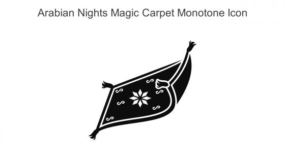 Arabian Nights Magic Carpet Monotone Icon In Powerpoint Pptx Png And Editable Eps Format