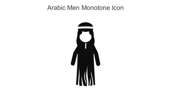 Arabic Men Monotone Icon In Powerpoint Pptx Png And Editable Eps Format