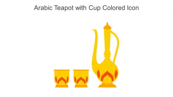 Arabic Teapot With Cup Colored Icon In Powerpoint Pptx Png And Editable Eps Format