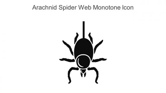Arachnid Spider Web Monotone Icon In Powerpoint Pptx Png And Editable Eps Format