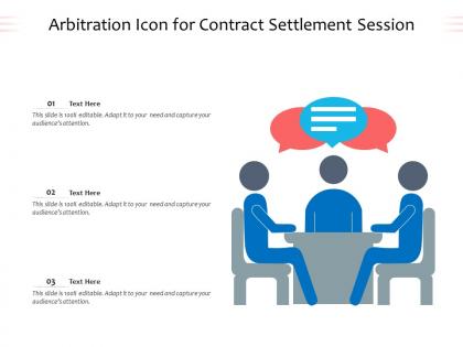 Arbitration icon for contract settlement session