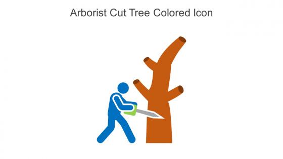 Arborist Cut Tree Colored Icon In Powerpoint Pptx Png And Editable Eps Format