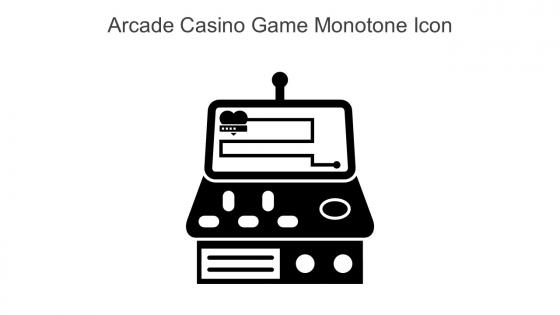 Arcade Casino Game Monotone Icon In Powerpoint Pptx Png And Editable Eps Format