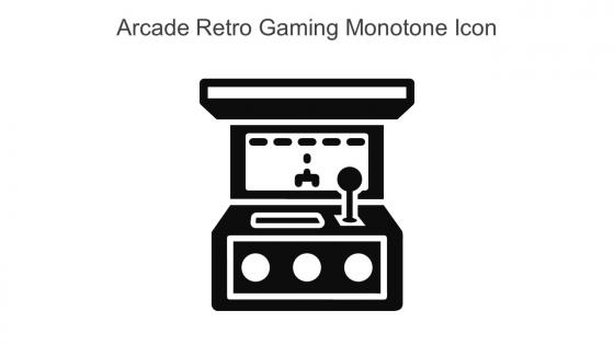 Arcade Retro Gaming Monotone Icon In Powerpoint Pptx Png And Editable Eps Format