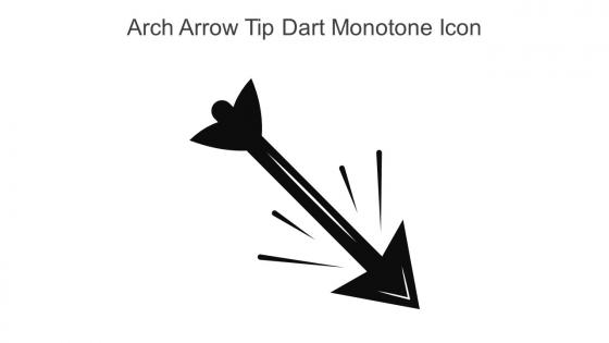 Arch Arrow Tip Dart Monotone Icon In Powerpoint Pptx Png And Editable Eps Format