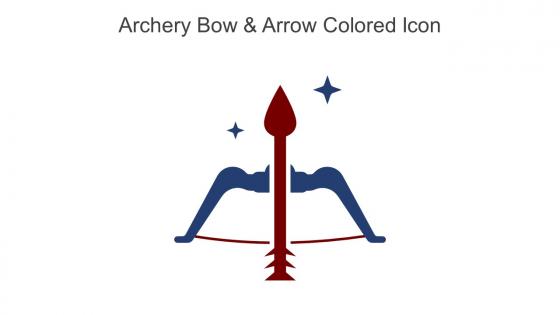 Archery Bow And Arrow Colored Icon In Powerpoint Pptx Png And Editable Eps Format