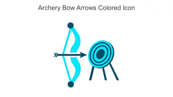 Archery Bow Arrows Colored Icon In Powerpoint Pptx Png And Editable Eps Format