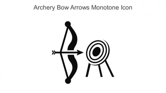 Archery Bow Arrows Monotone Icon In Powerpoint Pptx Png And Editable Eps Format