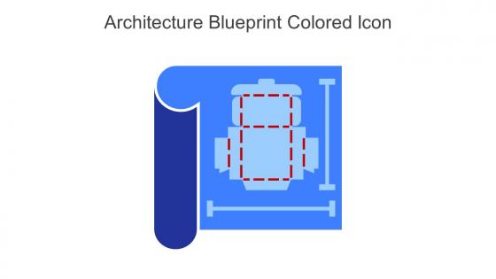Architecture Blueprint Colored Icon In Powerpoint Pptx Png And Editable Eps Format