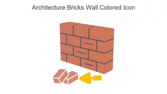 Architecture Bricks Wall Colored Icon In Powerpoint Pptx Png And Editable Eps Format